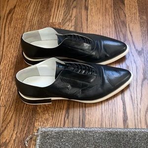 Black and white Jill sander loafers